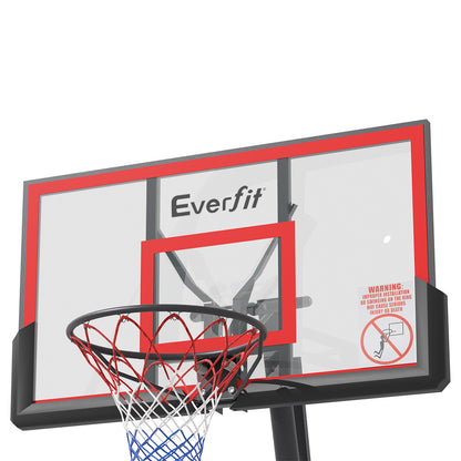 Everfit 3.05M Basketball Hoop Stand System Adjustable Height Portable Red Pro